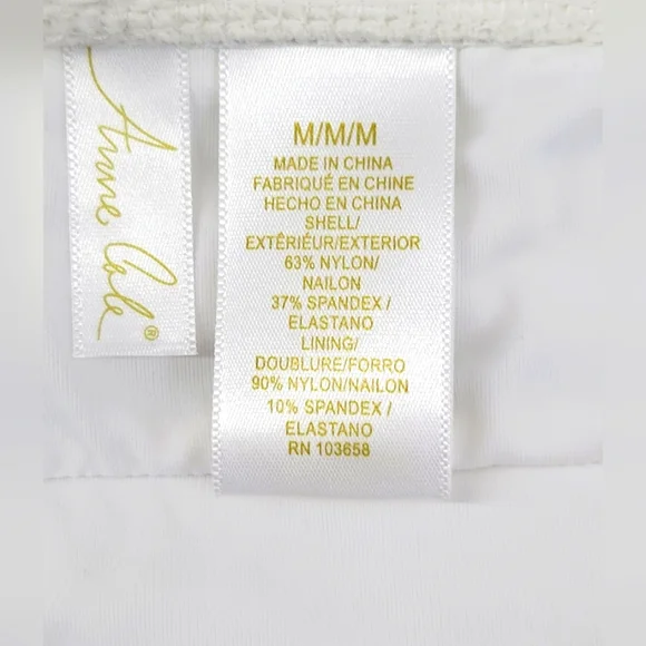 Anne Cole Bikini Bottom, White Textured, Size M, NWT - Picture 3 of 6